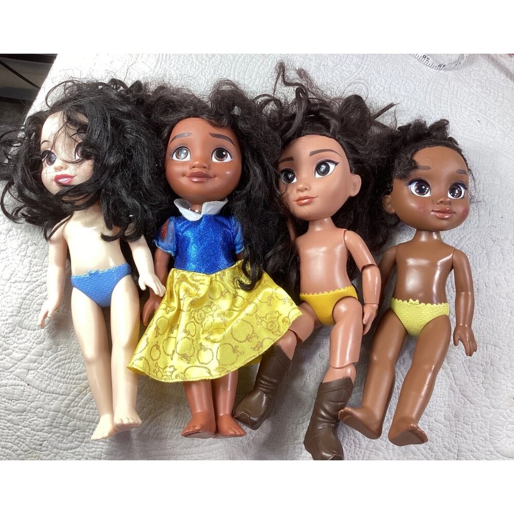 Set Of 4 Disney Princess Dolls*African American *Latina*Caucasian*